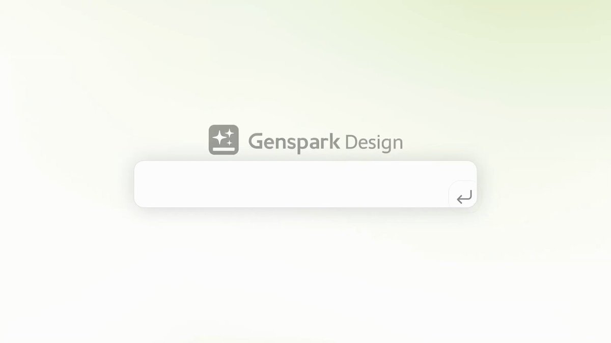 Mind-blown! Genspark's newly launched Design feature is incredibly good! Let me show you in one thread just how powerful Genspark Design really is 👇 It's not another AI design toy. It's a productivity tool that turns ideas directly into deliverables. Websites, UI prototypes, videos, posters, landing pages, social graphics — all starting from a single prompt Genspark .