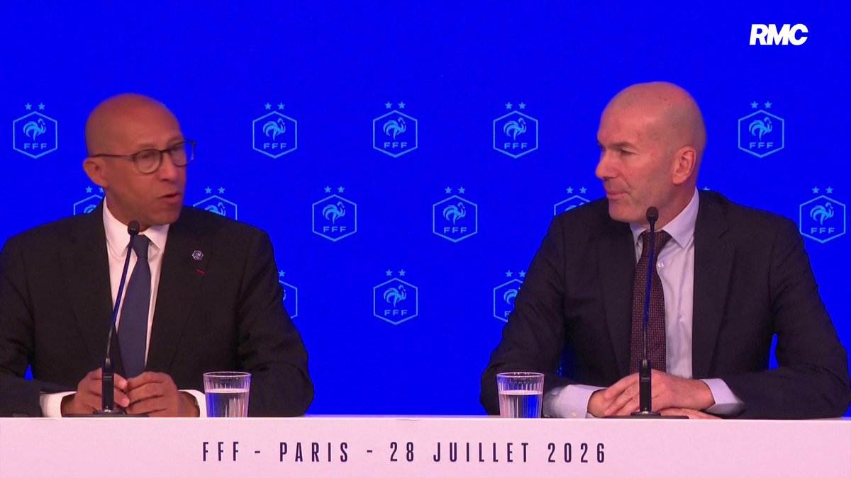 🗣️ Philippe Diallo : "On s'est vus en février 2025, en tête à tête. J'ai su tout de suite que l'envie de Zinédine correspondait à ce que la fédération avait besoin pour cette équipe. Les choses se sont faites naturellement, très vite. L'évidence s'imposait." #RMCLive