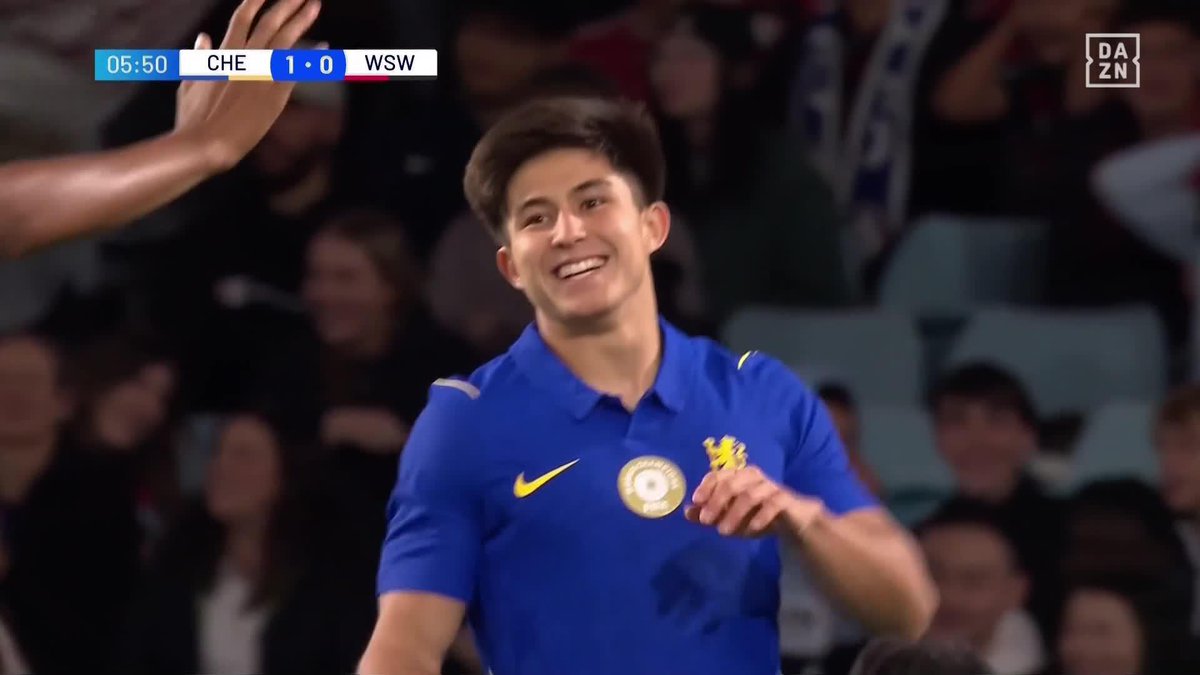 新加入の神童が早速ゴール⚡️ 🇰🇿17歳のサトパエフがデビュー戦でゴール 爆発的なスピードと高い決定力が持ち味の新星💫 ⚽️国際親善試合 🆚チェルシー×ウェスタン・シドニー 📺#DAZN 配信中 #だったらDAZN
