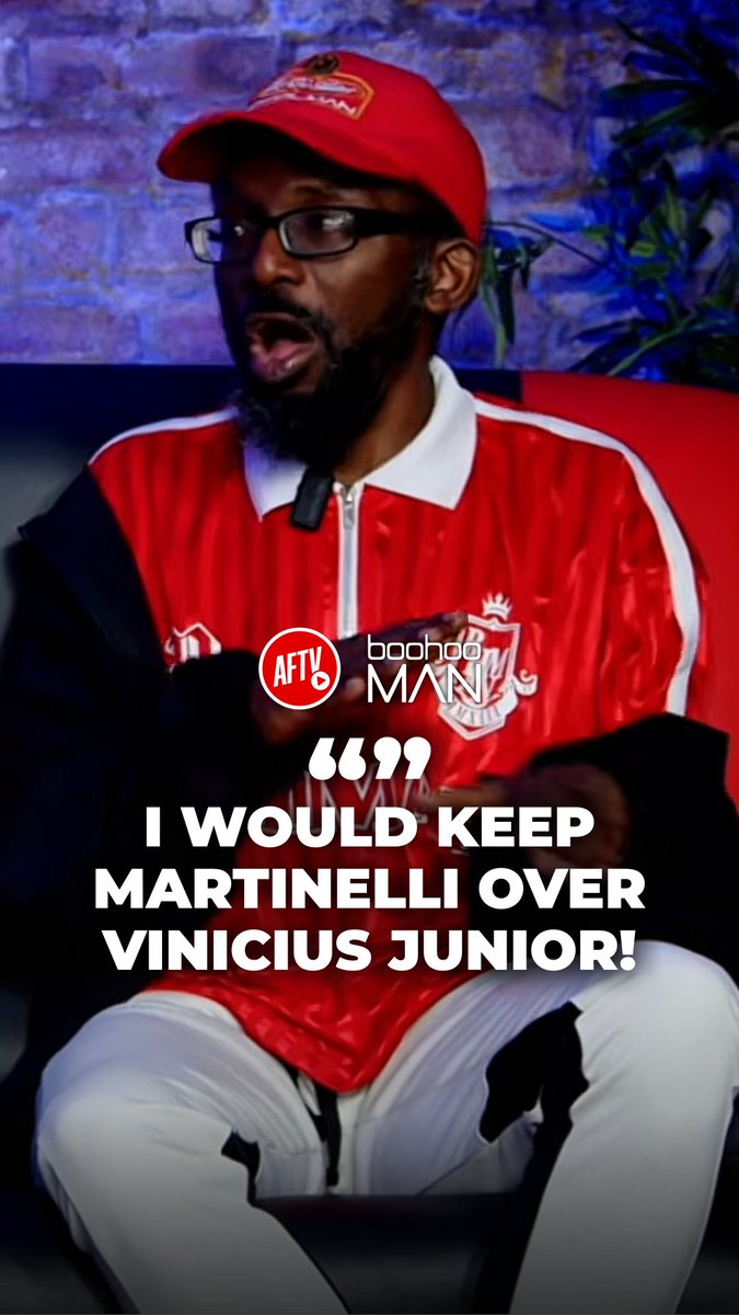 If Arsenal had to sacrifice Martinelli for Vinícius Jr, would you do it? 🤔 🤑 Use code ‘AFTV10’ for an EXTRA 10% OFF all boohooMAN menswear, excluding selected lines: #BiasedPremierLeague