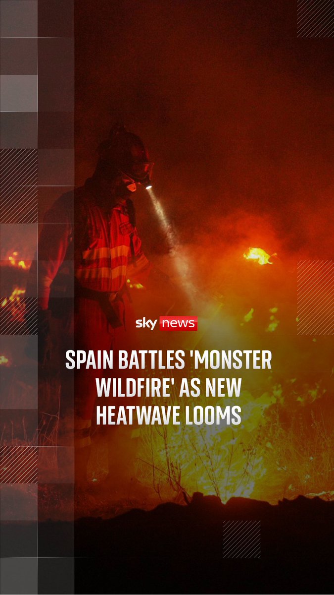 Spanish authorities are racing to contain the wildfire - now five times the size of Barcelona - before another heatwave this week. Temperatures are expected to reach 38 degrees in the coming days, as Sky's Connor Gillies reports.