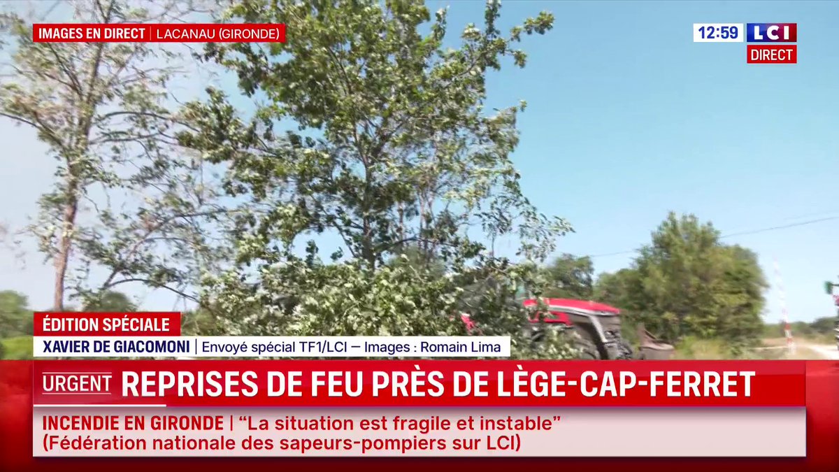🔴 Reprises de feu près de Lège-Cap-Ferret