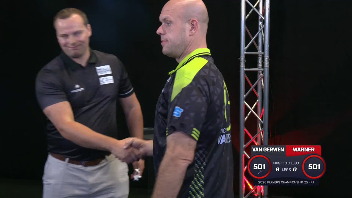 WHITEWASH WIN FOR MVG! Michael van Gerwen kicks off his PC25 campaign with a routine 6-0 victory over Adam Warner! 📺 #PC25