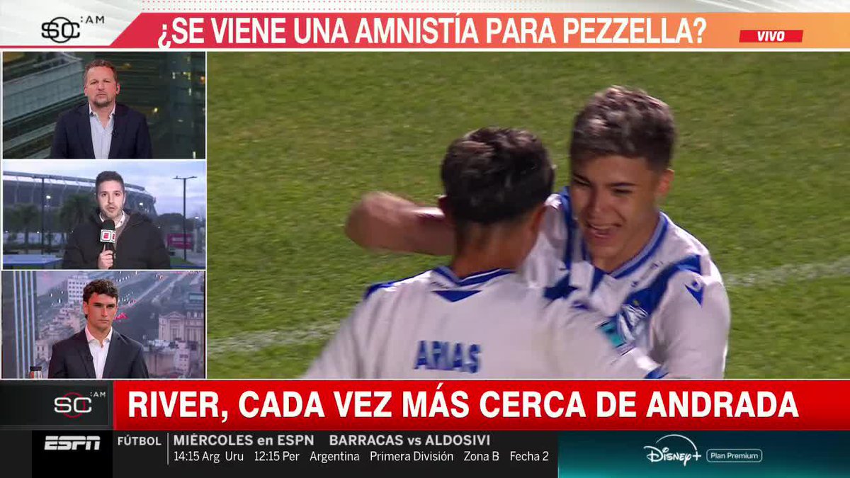 ❓ ¿CÓMO ESTÁN LAS NEGOCIACIONES ENTRE RIVER Y VÉLEZ POR TOBÍAS ANDRADA? Así te lo cuenta Juan Patricio Balbi. 📺 #SportsCenter | #DisneyPlus Plan Premium