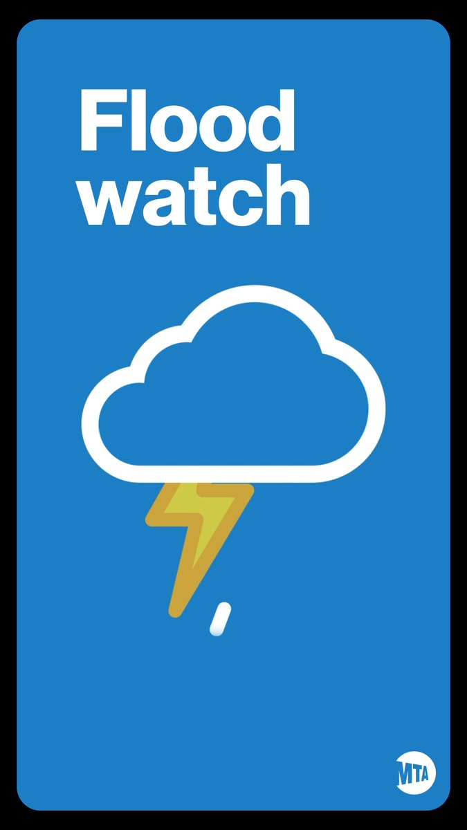 It’s going to be another rainy week.☔️ Heavy rain, flash flooding, and thunderstorms are possible in the next few days. Don’t forget: - Plan for extra travel time - Use handrails on stairs - Use caution on slippery surfaces - Check the status of your subway, bus, or rail before traveling - Use MTA App, TrainTime app, or for more information Stay safe and dry!
