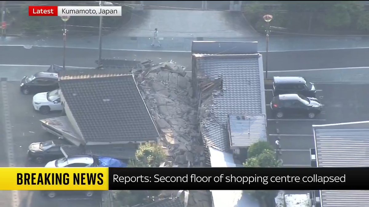BREAKING: 'Multiple deaths' at collapsed shopping centre in southern Japan following earthquake, according to local reports. Asia correspondent Helen-Ann Smith has the latest. 📺 Sky 501, Virgin 602, Freeview 233 and YouTube