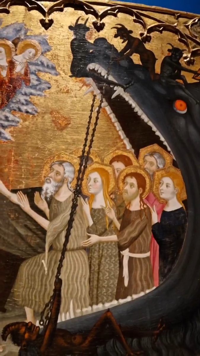 “Descenso a los infiernos”, de Pere y Jaume Serra, hacia 1381 Préstamo del Museo de Zaragoza en la exposición “A la manera de Italia. España y el gótico mediterráneo (1320-1420)”