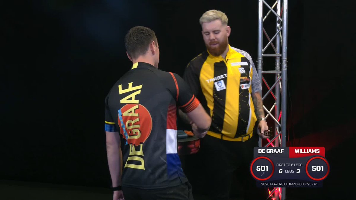 TEN-DARTER TO WIN IT! Spectacular from the Swede! 🇸🇪 Jeffrey de Graaf rattles in a ten-darter to wrap up a 6-3 success against Scott Williams with a 103 average! 📺 #PC25