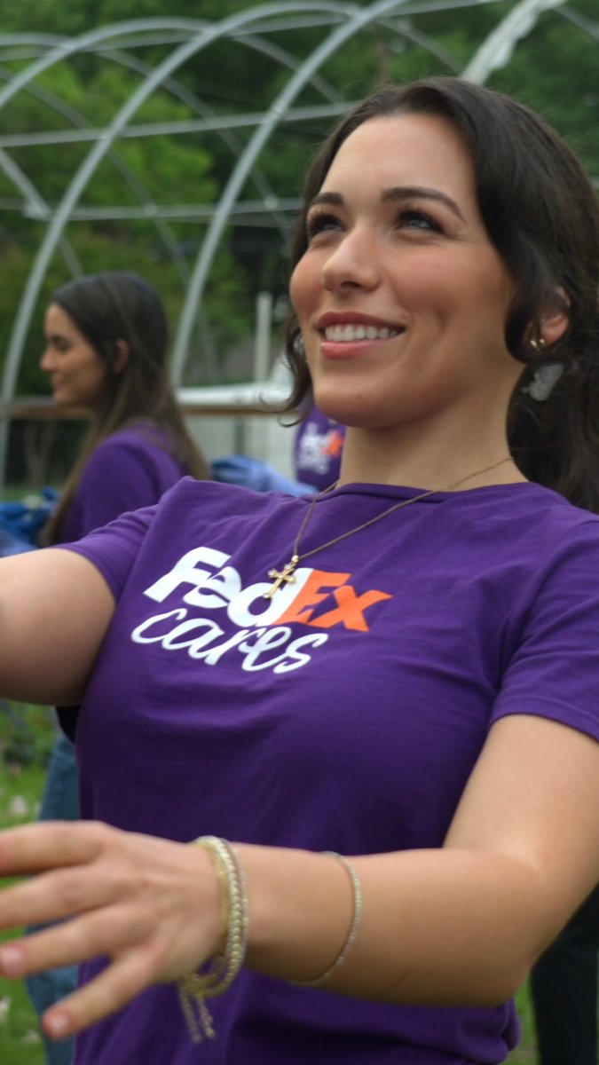 Today's forecast: 100% chance of planting trees. 🌳💜 #FedExCares