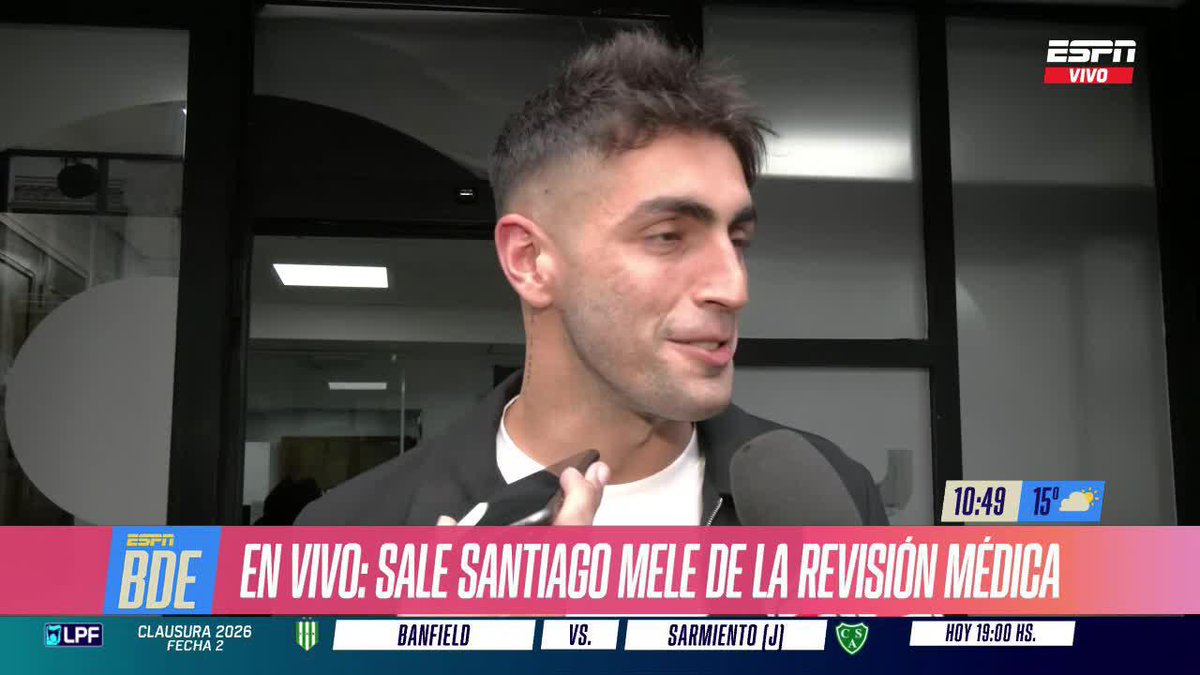 🇺🇾 MELE PASÓ LA REVISIÓN El arquero refuerzo de Independiente, ya está listo para sumarse al plantel de Quinteros. ▶️ Mirá #BuenDíaESPN en el Plan Premium de #DisneyPlus