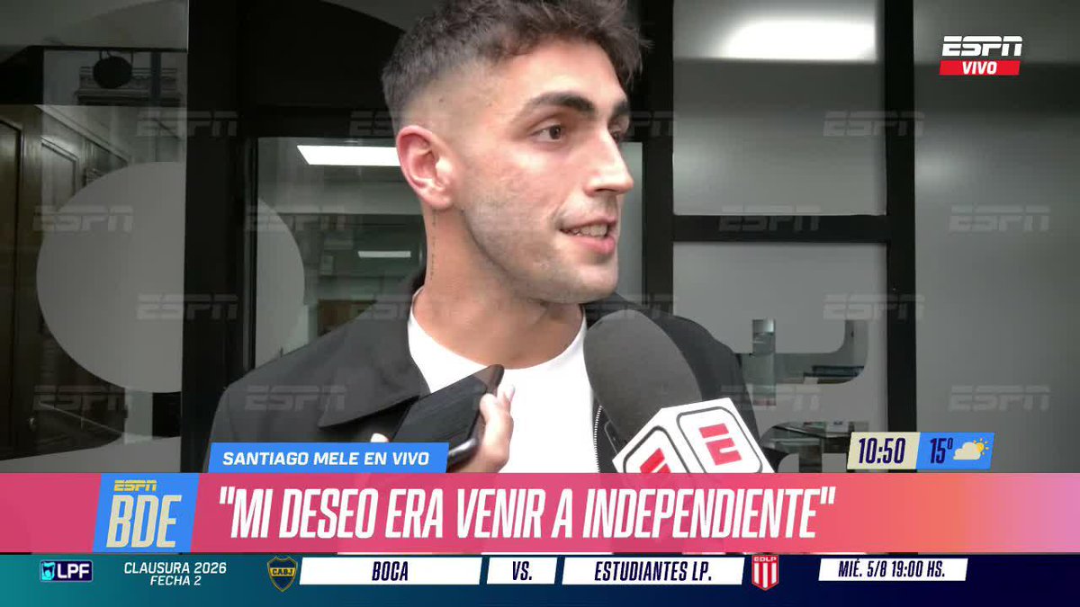 "ES UN EXCELENTE ARQUERO", dijo Santiago Mele sobre Rodrigo Rey, con quien competirá por el puesto de arquero titular en Independiente. 📺 #BuenDíaESPN | #DisneyPlus Plan Premium