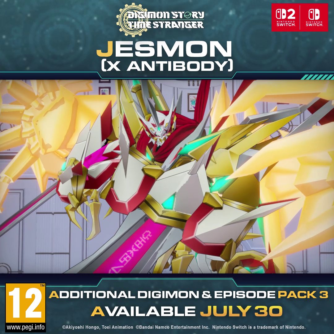 Jesmon (X Antibody) Special Move: Weltflügel Additional Digimon &amp; Episode Pack 3 comes to Nintendo Switch 2 / Nintendo Switch on July 30, 2026!