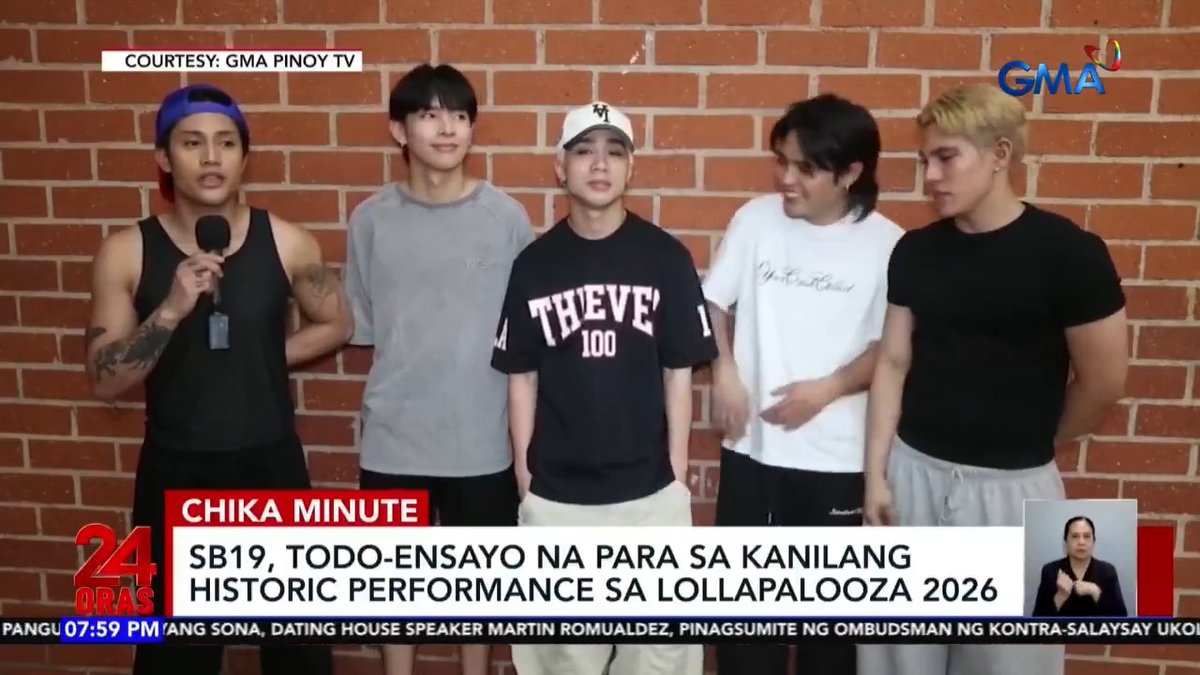 Get ready for an epic and historic performance sa Lollapalooza 2026! Todo-ensayo na para diyan ang P-pop Kings SB19 na layon ding madala sa international stage ang talento at kulturang Filipino! #24Oras