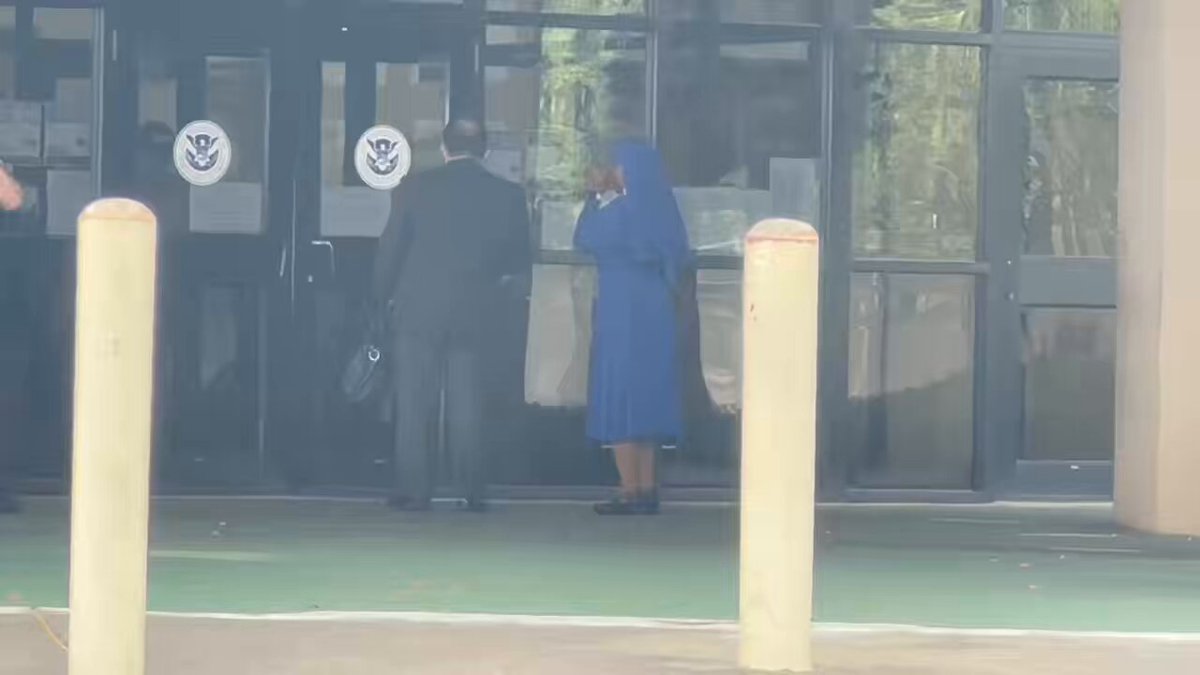 Sister Leticia Ugboaja, a nun arrested on a Sunday morning walking to mass in McAllen, TX, in June, showed up to ICE check-in today. Her attorney, Carlos M. Garcia, said no ankle monitor was placed but government is still pursuing a 3rd country removal.
