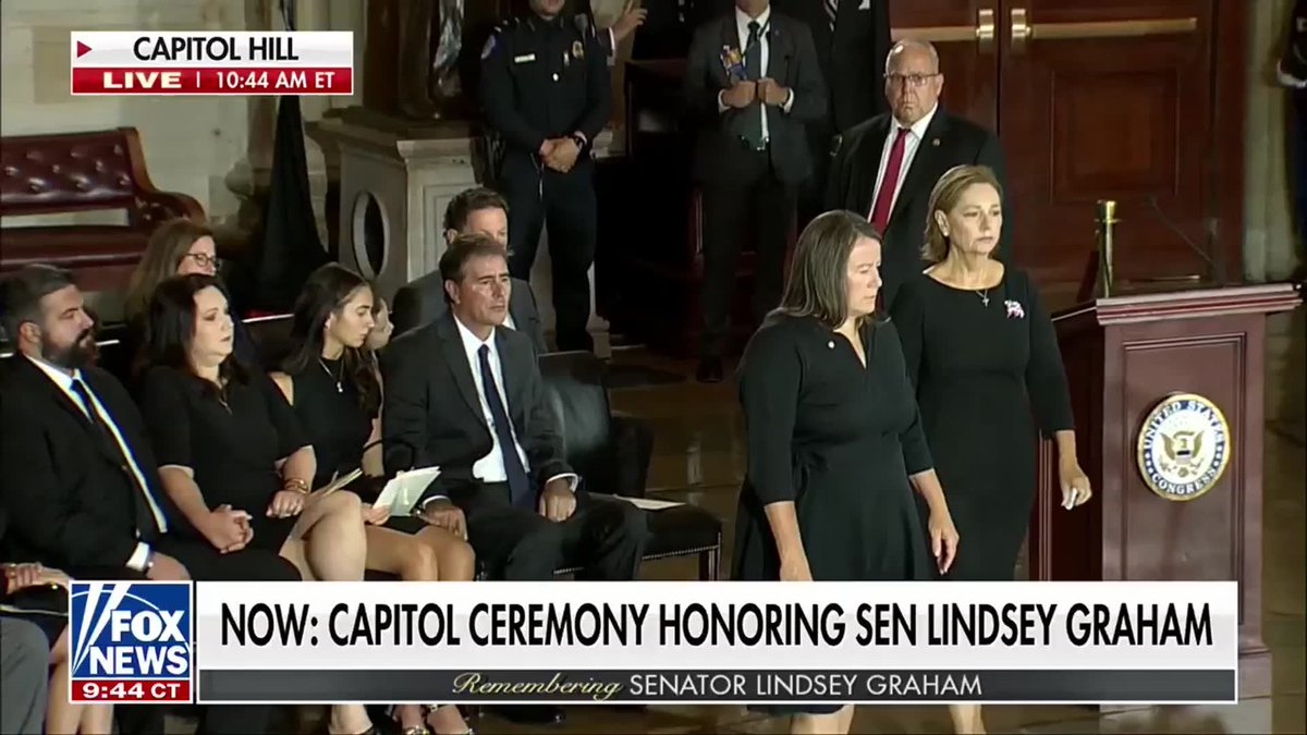 BREAKING: Sen. Darlene Graham gets emotional as she honors her late brother Lindsey by placing her hand on his casket during the Capitol ceremony.