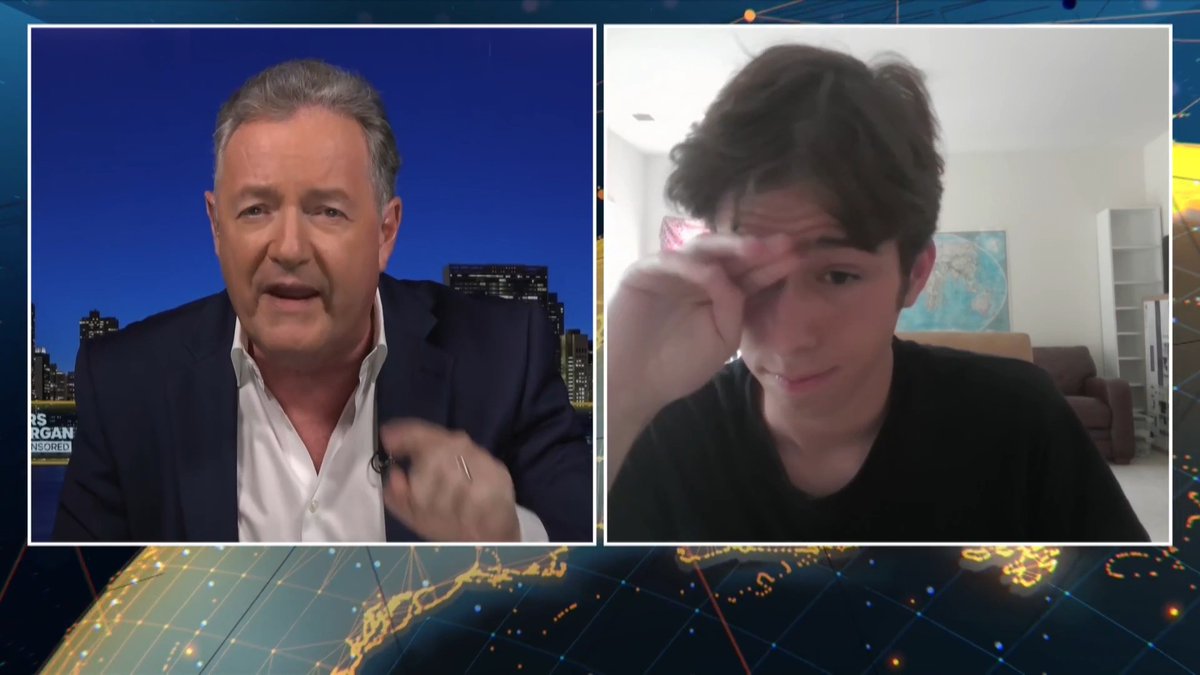 Piers Morgan speaks to the Ivy League student who went viral for saying ‘he’s not interested in working for Jews’. 'You've doubled down - you're proud of it! And for that reason, I don't give a TOSS what happens to you!' Full interview dropping at 7pm (BST)... Piers Morgan