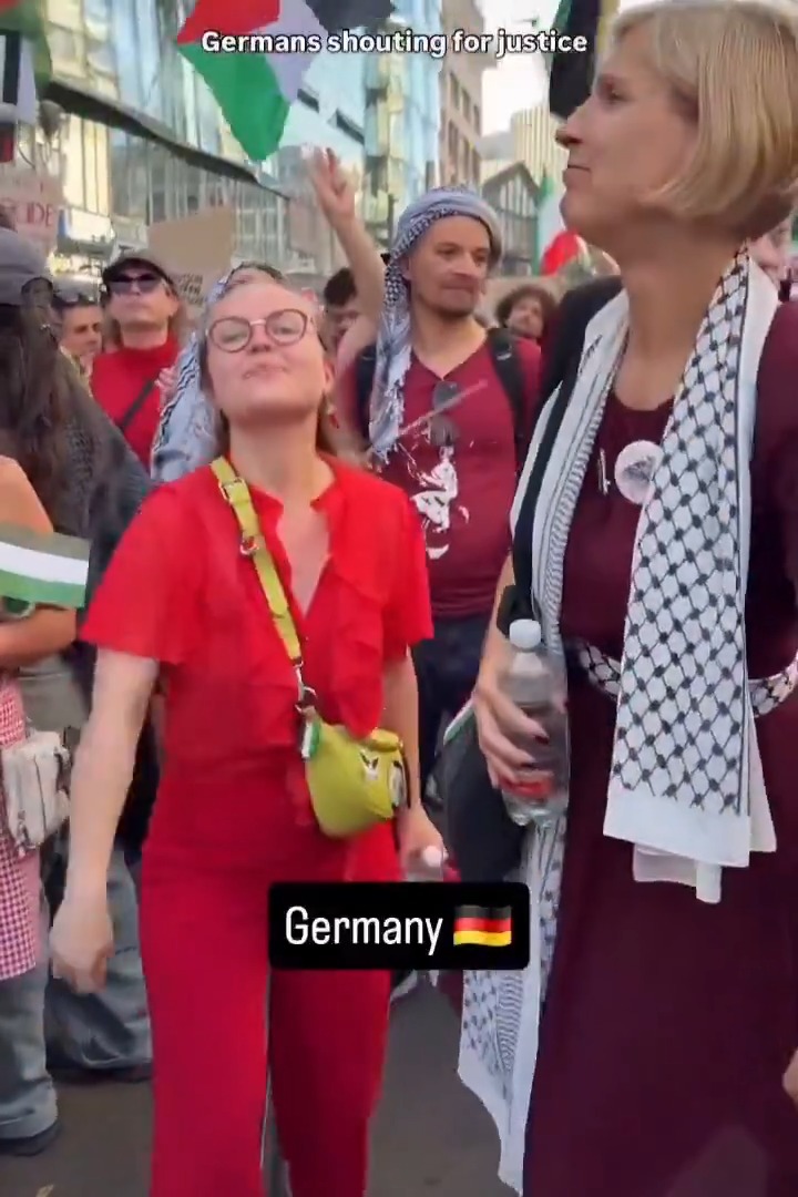 Germans dancing at a protest waving the regime in Iran's flag as the regime hangs Iranians for doing the same thing is so dystopian that if you read it in a novel, you'd think the author was too on the nose.