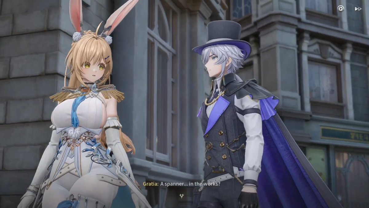 I was not expecting to hear FFXIV Tataru's voice actress Carina Reeves in Silver Palace as Gratia, a hot and strong bunny Knight character with um...very generous proportions LOL And also a wild Thancred appears?? Peter Bramhill?? Side note, male MC VA is literally so good 😭