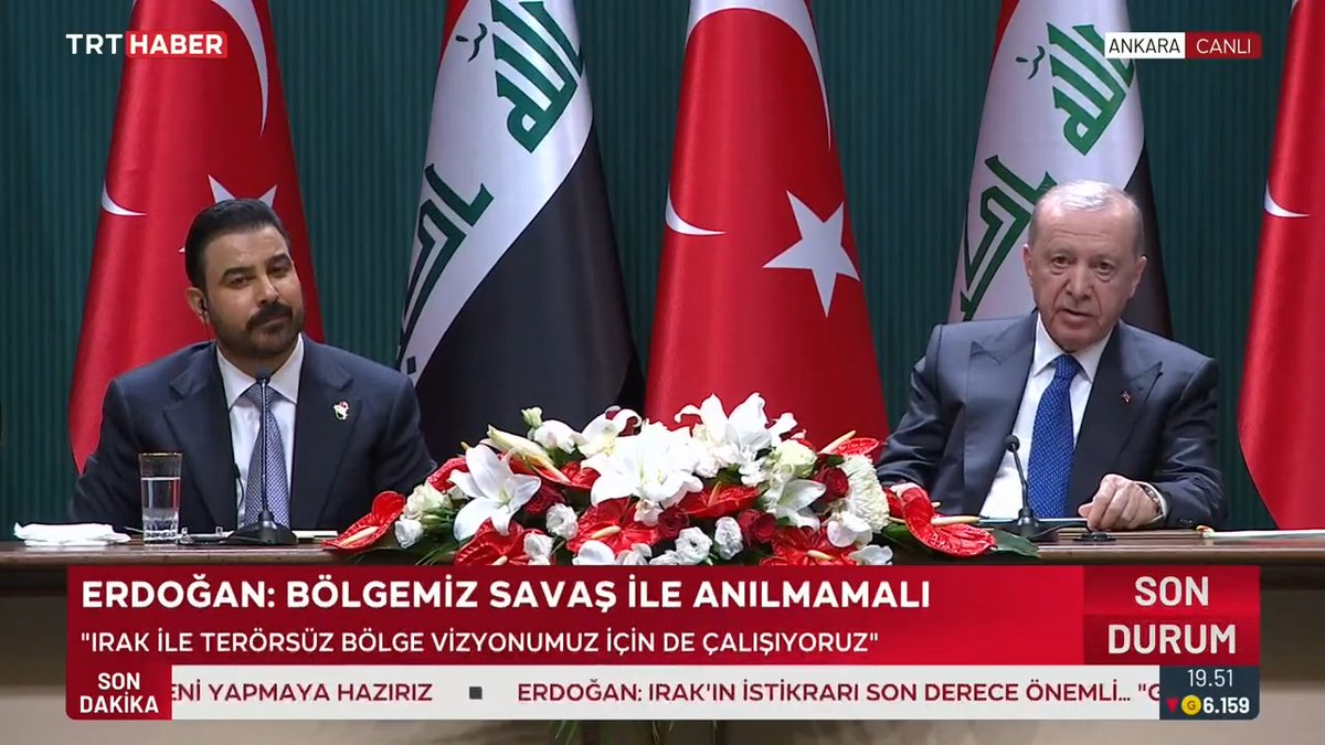 Irak, Türkiye’ye günde 1 milyon varil petrol verecek. Cumhurbaşkanı Erdoğan: 📌"Irak Başbakanı, ’Türkiye’ye günde 1 milyon varil petrol verebiliriz, başka yere muhtaç olmayın’ diyor. Sağa sola muhtaç olmaya gerek yok, komşumuz Irak'tan ihtiyacımızı karşılarız."