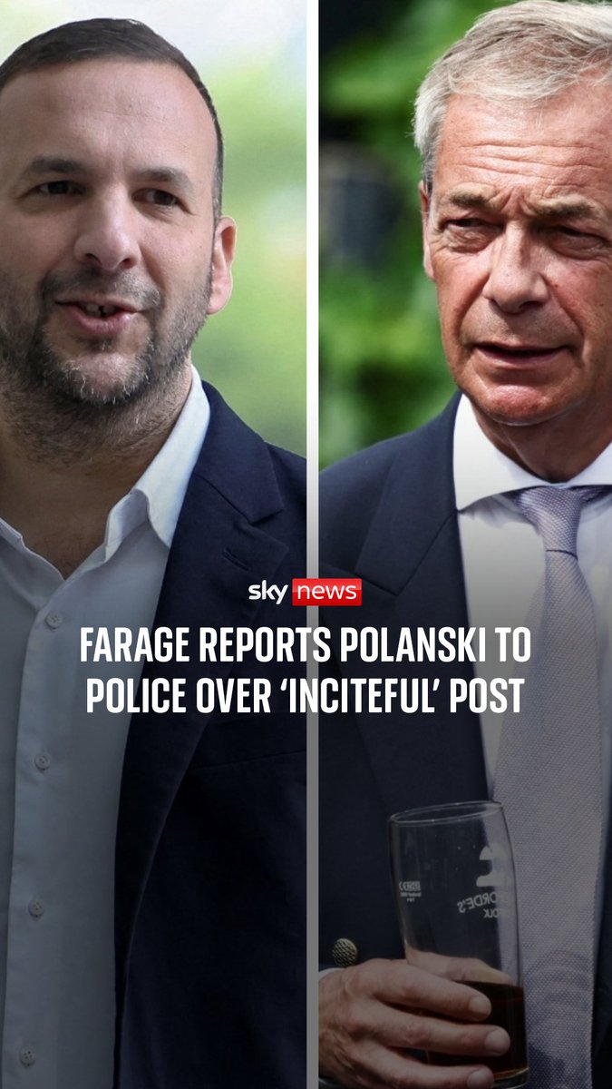 Farage has accused Polanski of sharing "inciteful" content, which he would himself "expect to be arrested for". This isn’t the first time Zack Polanski has had to retract something he’s shared online. Sky's Lucy McDaid explains