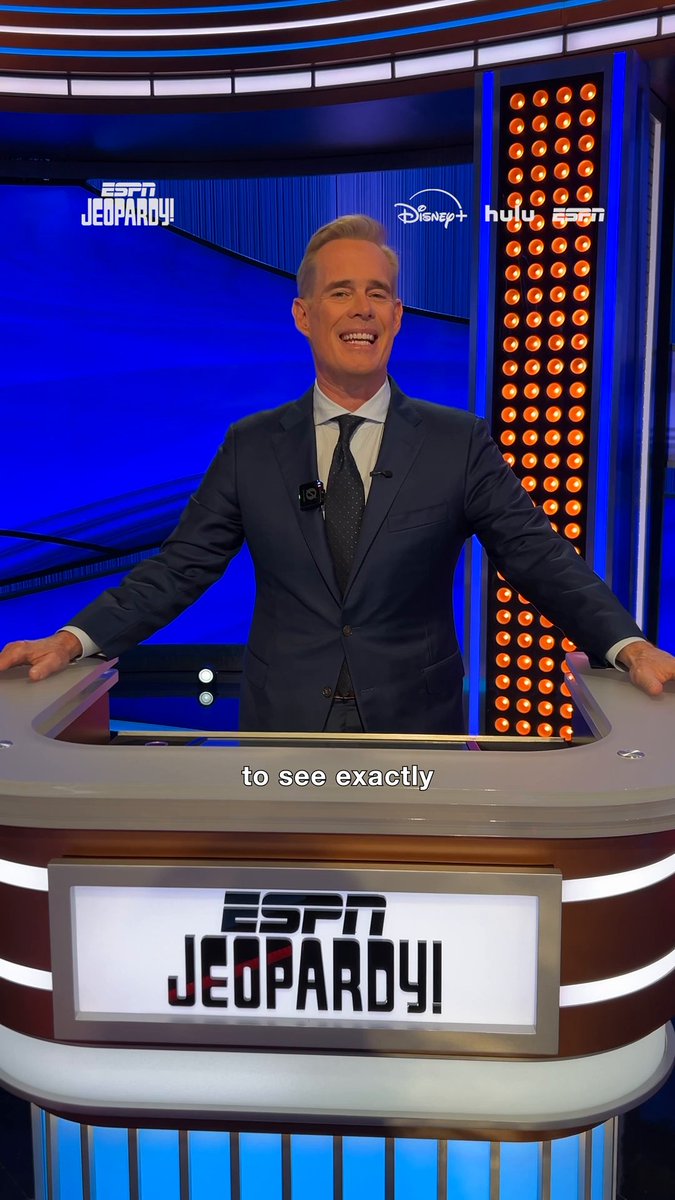 Jeopardy!, but make it sports. Hosted by Joe Buck, all episodes of ESPN Jeopardy! drop Friday on Disney+, Hulu, and the ESPN App.