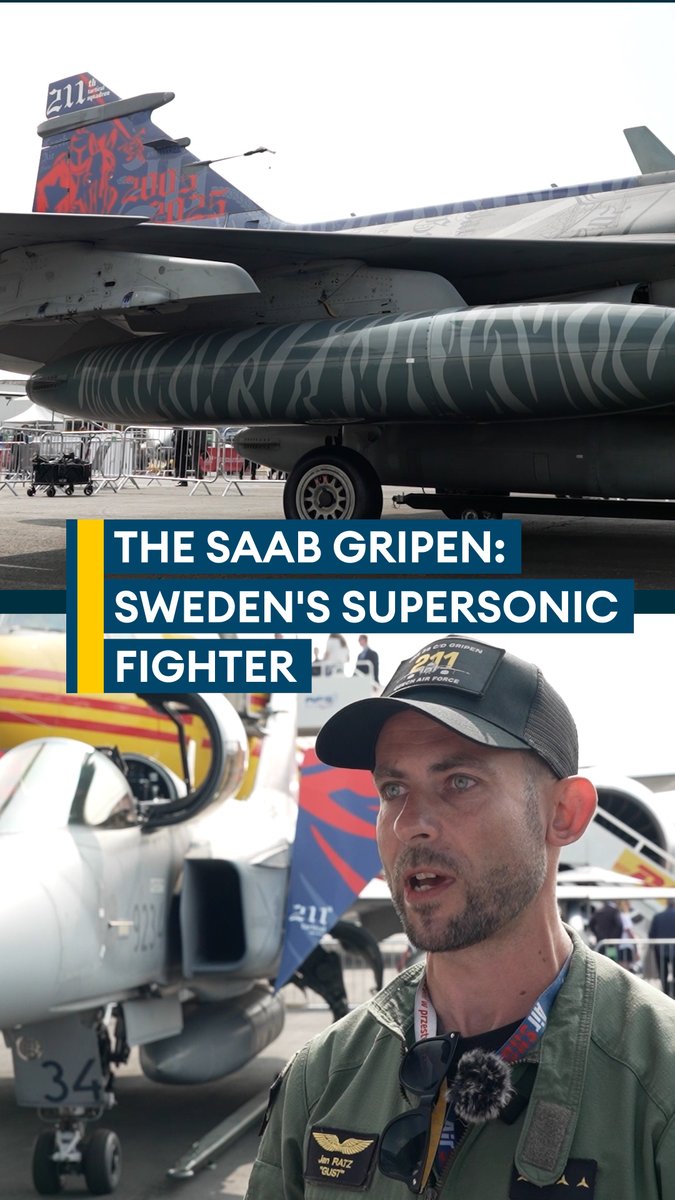 The Supersonic Fighter - always 15 minutes away from action✈️🇸🇪 🔎BFBS Forces News' Tim Cooper gets up close with the Swedish Saab JAS 39 Gripen