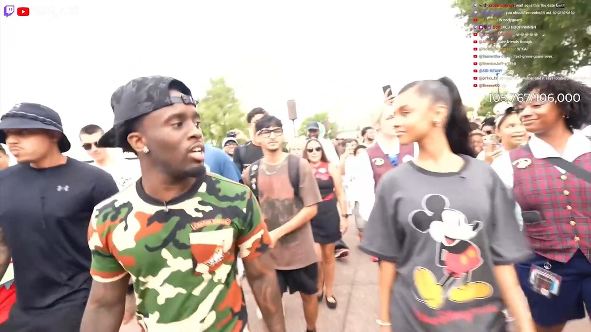 😭 Someone showed up to Disney World wearing a "we friends tho" shirt from Kai & Tyla's first stream together.