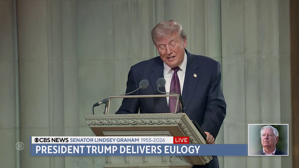 President Trump reflected on his unlikely friendship with the late Sen. Lindsey Graham during remarks at his funeral, recalling how the two went from 2016 Republican rivals with a viral cell phone prank, to close friends over the next decade. “That was the beginning of a friendship in a way,” Trump said. “While I blew up his phone, all for one day, we became great friends, and Lindsey did not stop calling me for the next 10 years.”