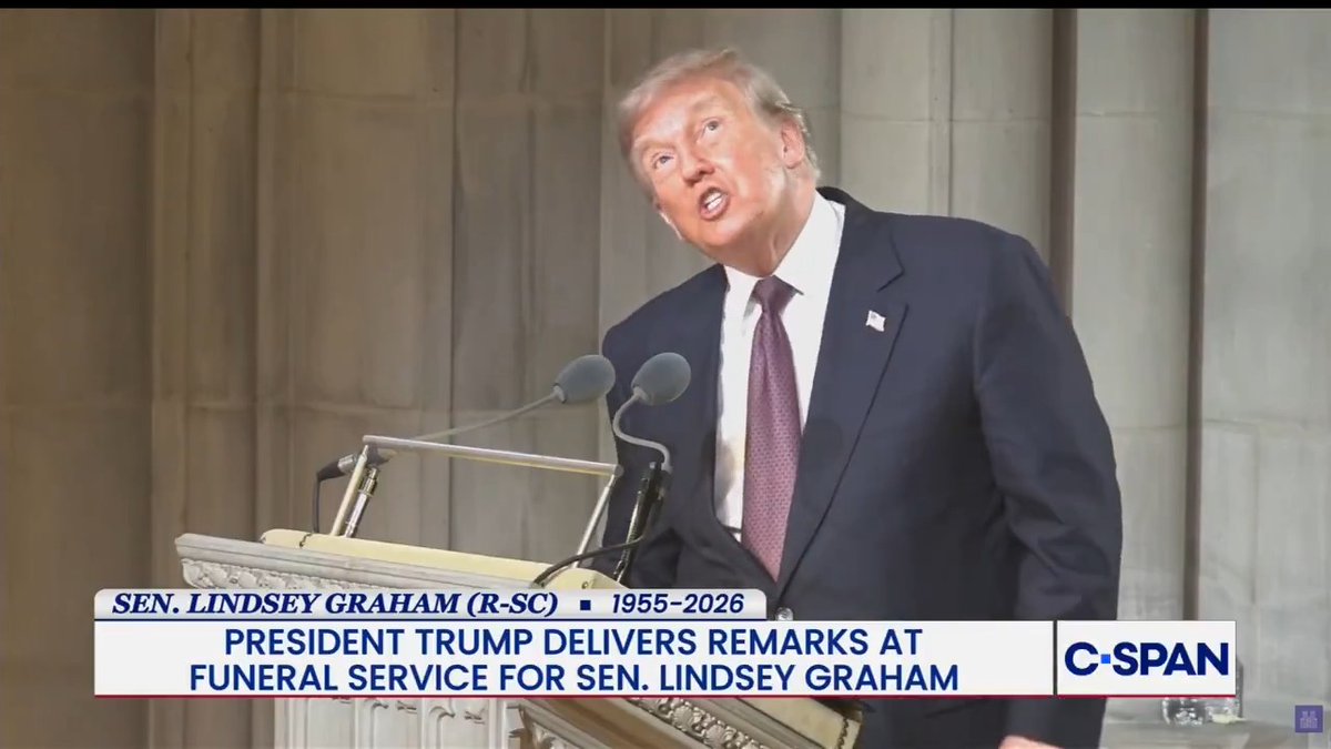 President Trump calls Sen. Lindsey Graham a "force of nature" and says he will "miss him greatly."