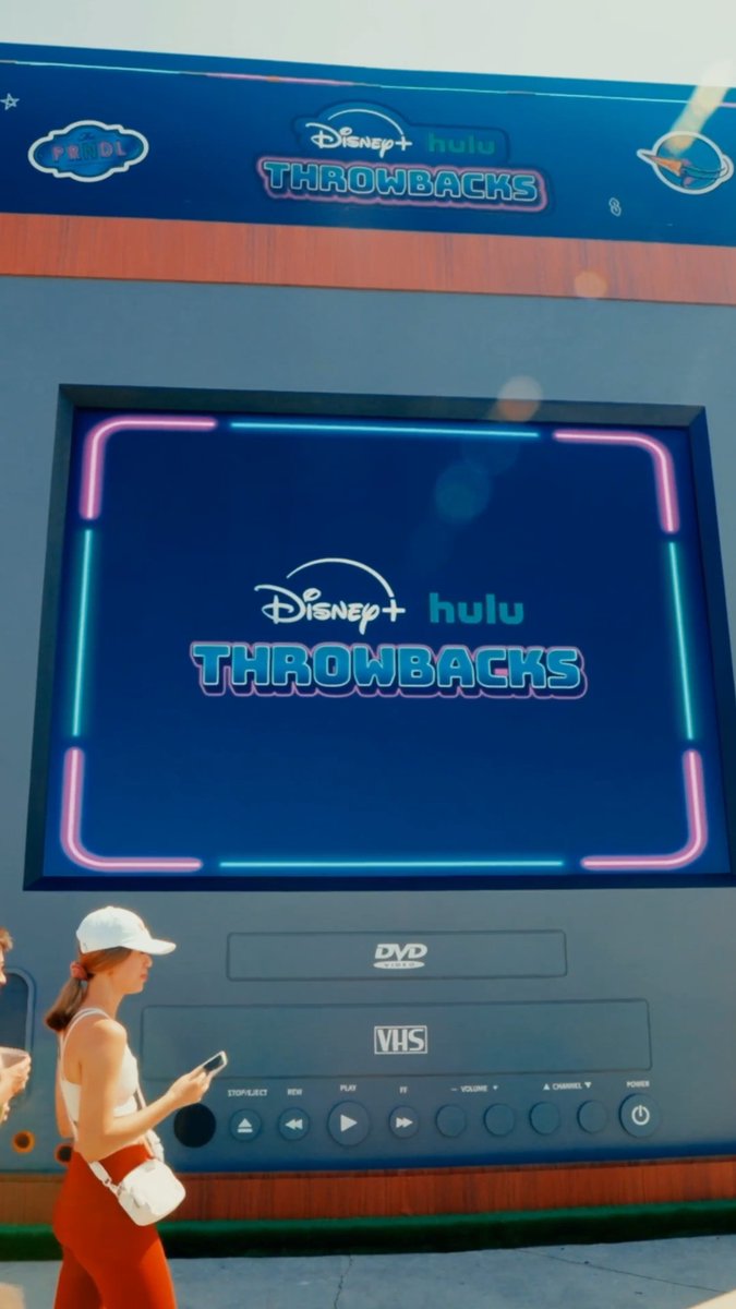 Spotted: the Disney+ Hulu Throwbacks Rewind Corner at Melrose &amp; La Jolla. Up through July 29.