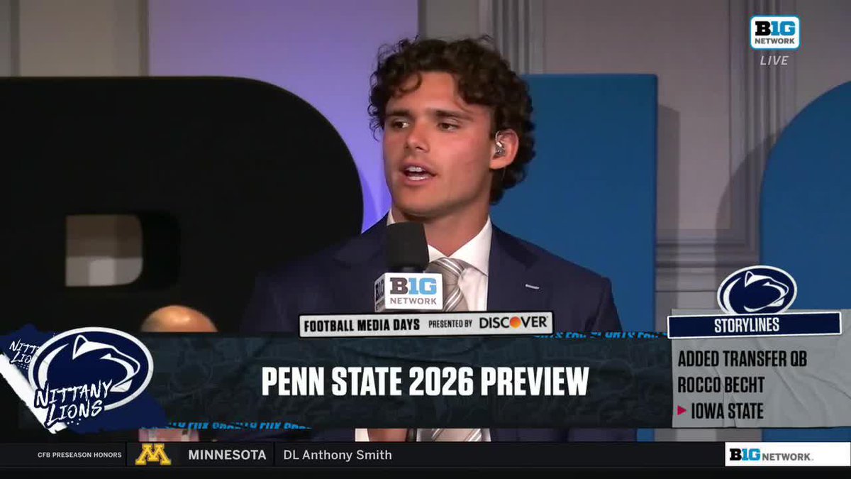 "That's a guy that we want to play for, somebody that knows where we came from." Transfer QB Rocco Becht shares what makes @pennstatefball's Matt Campbell such a special coach 👇