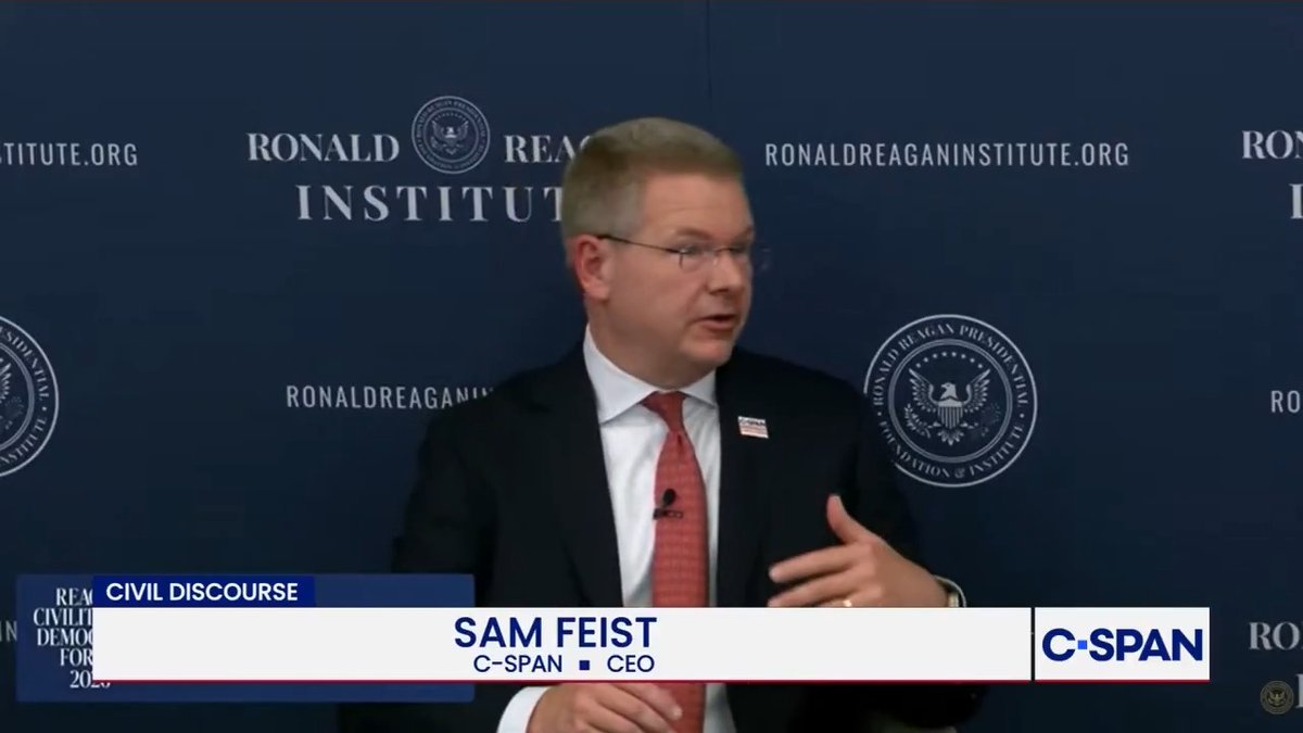 C-SPAN CEO Sam Feist on the growing relationship between journalism & social media: "This notion that a journalist's reporting should be politically agnostic as possible doesn't really work when they're sounding off on social media doing the opposite."