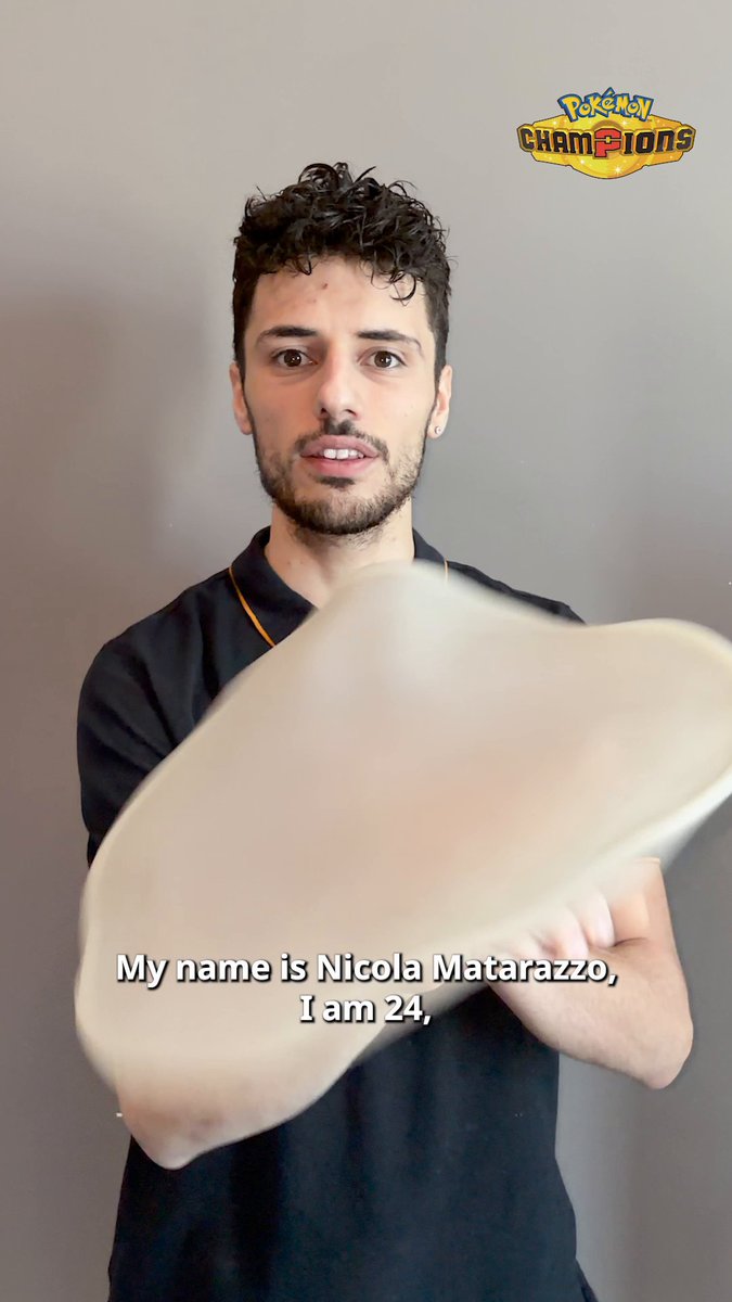 Get to know Nicola Matarazzo, Italy’s champion of pizza acrobatics, who will be competing in “Pokémon Champion of Champions” coming 29 July! #PokemonChampions