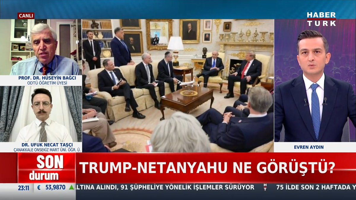 📌Trump - Netanyahu ne görüştü? ODTÜ Öğretim Üyesi Prof. Dr. Prof. Dr. Hüseyin Bağcı #GeceRaporu'nda değerlendirdi.