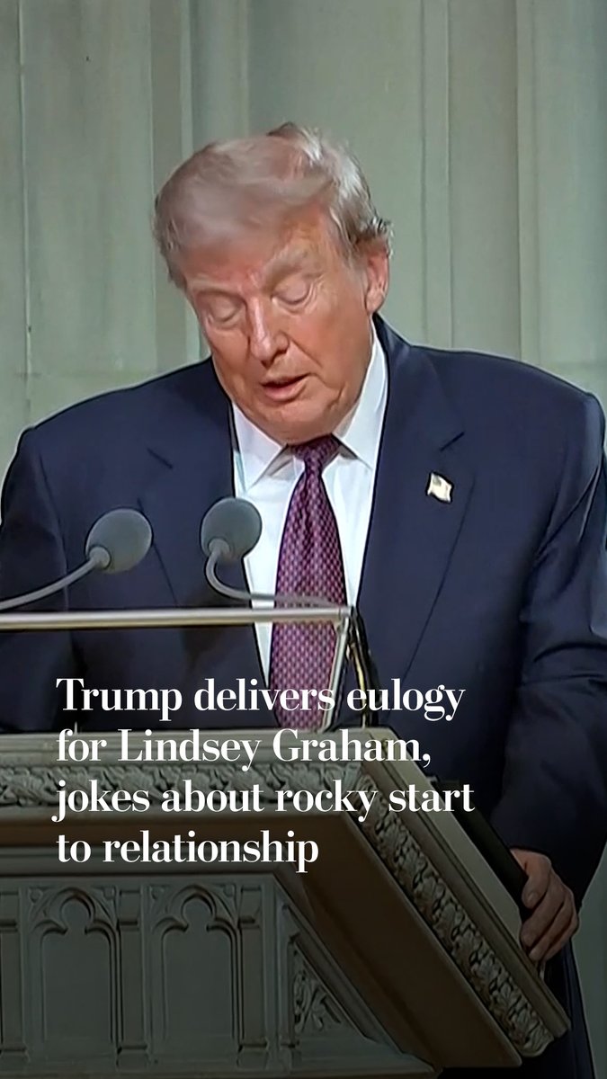 President Trump hailed the late Sen. Lindsey Graham (R-South Carolina) as giving the United States “the full measure of his good and mighty heart” during Graham’s funeral Tuesday at Washington National Cathedral.