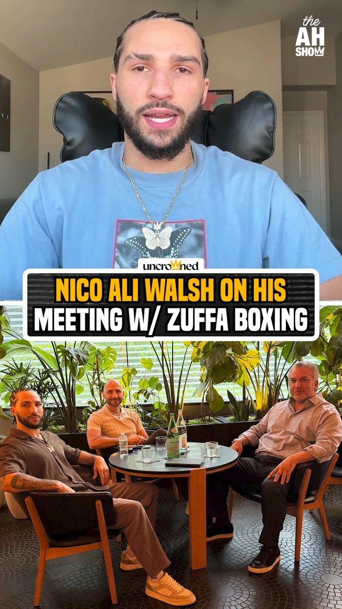 "I was getting a lot of backlash online. People sayiing, 'You're a sellout, you're this, you're that,' as soon as they saw the photo with Nick Khan. But my biggest thing is full transparency... Everyone knows that I'm [the only active boxer] fighting this fight." Nico Ali Walsh clears the air on his meeting with Zuffa execs. #HelwaniShow