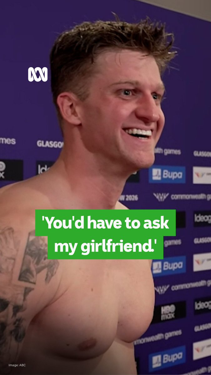 Australian Olympian Sam Williamson on how he finishes so well: "You'd have to ask my girlfriend." #Glasgow2026