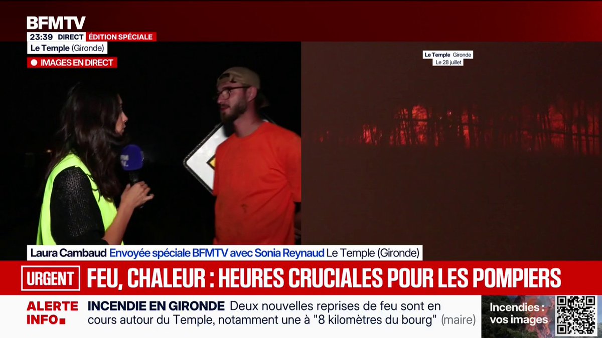 Incendie, feu, chaleur: l'engagement des volontaires pour assister les pompiers n'a pas faibli