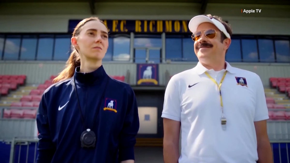 Actors Hannah Waddingham and Aisling Sharkey say the new season of 'Ted Lasso' highlights the challenges women face as the titular character — played by Jason Sudeikis — oversees a women's squad instead of the men's at AFC Richmond