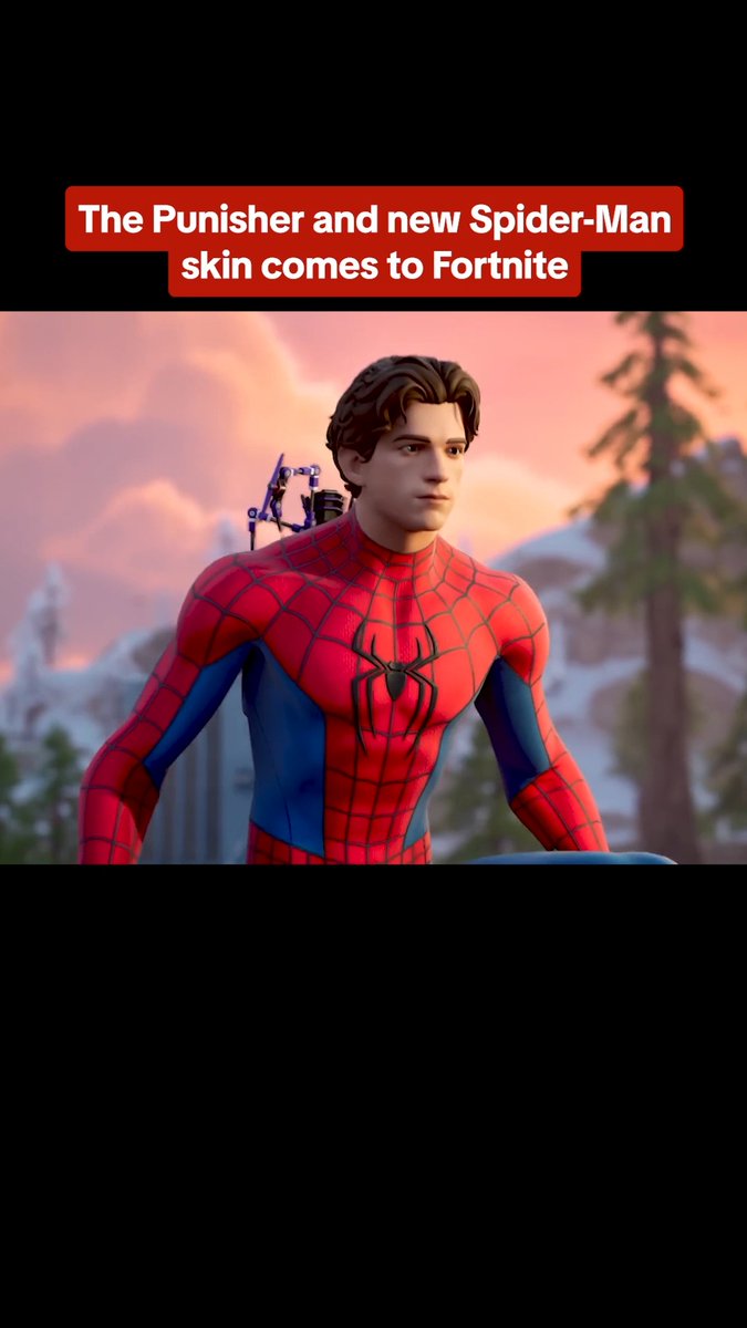 Jon Bernthal's Punisher and Tom Holland's new #SpiderMan suit are arriving in Fortnite, along with the return of the web shooters item: