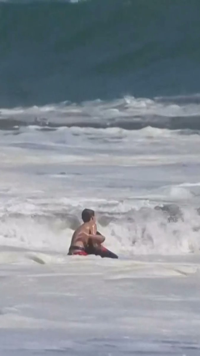 A California State Parks lifeguard rescued a boy from massive 8-to-10-foot waves at Seabright State Beach in Santa Cruz.