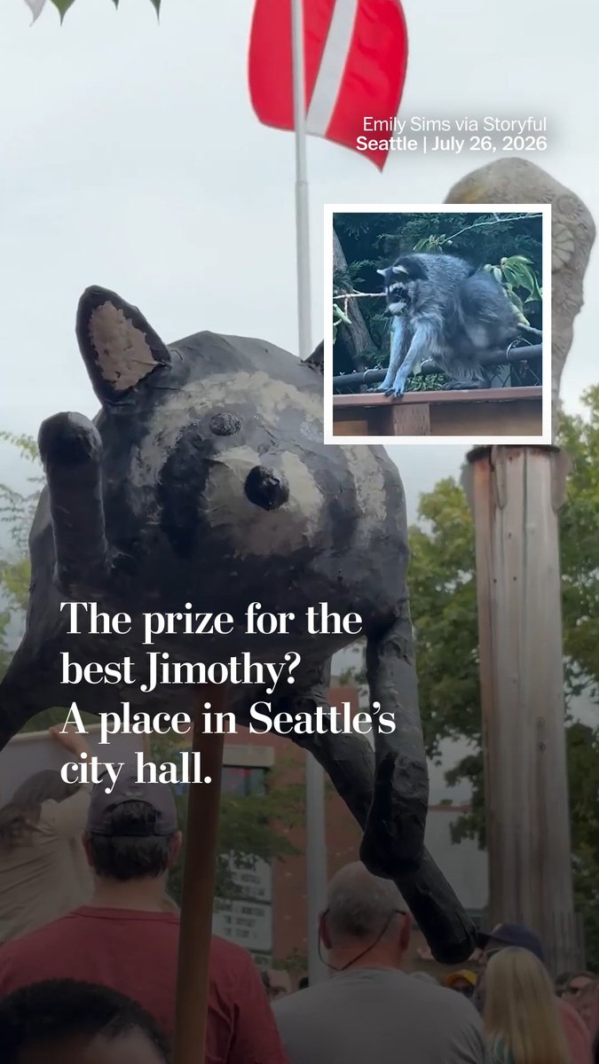People gathered in Seattle to share art inspired by Jimothy, the city's beloved unique-looking raccoon, at an art contest hosted by Seattle City Council members. Attendees voted on which piece of Jimothy art would be displayed in City Hall.