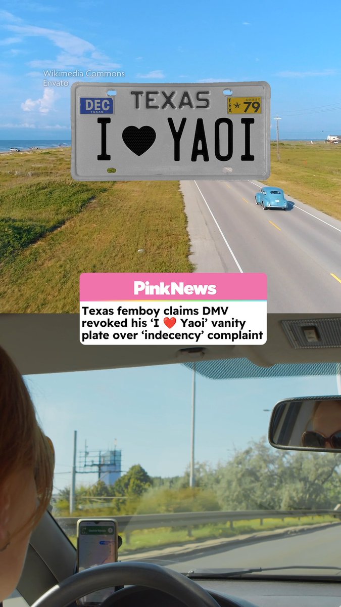 A Texas content creator says the state's Department of Motor Vehicles revoked his custom "I ❤️ YAOI" license plate after determining it was "indecent" based on a complaint they received. Read more ➡️
