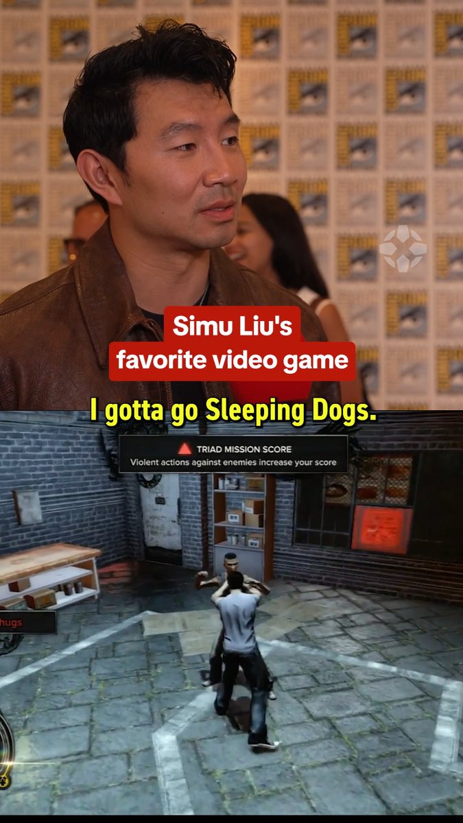 Simu Liu reveals his favorite video game of all time is Sleeping Dogs #sdcc
