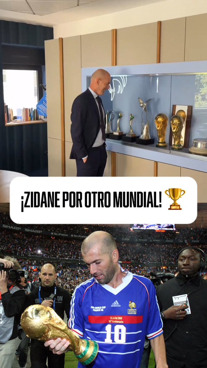 Zidane ya lo hizo como jugador, ahora quiere ganar el mundial como entrenador 🏆 🇨🇵