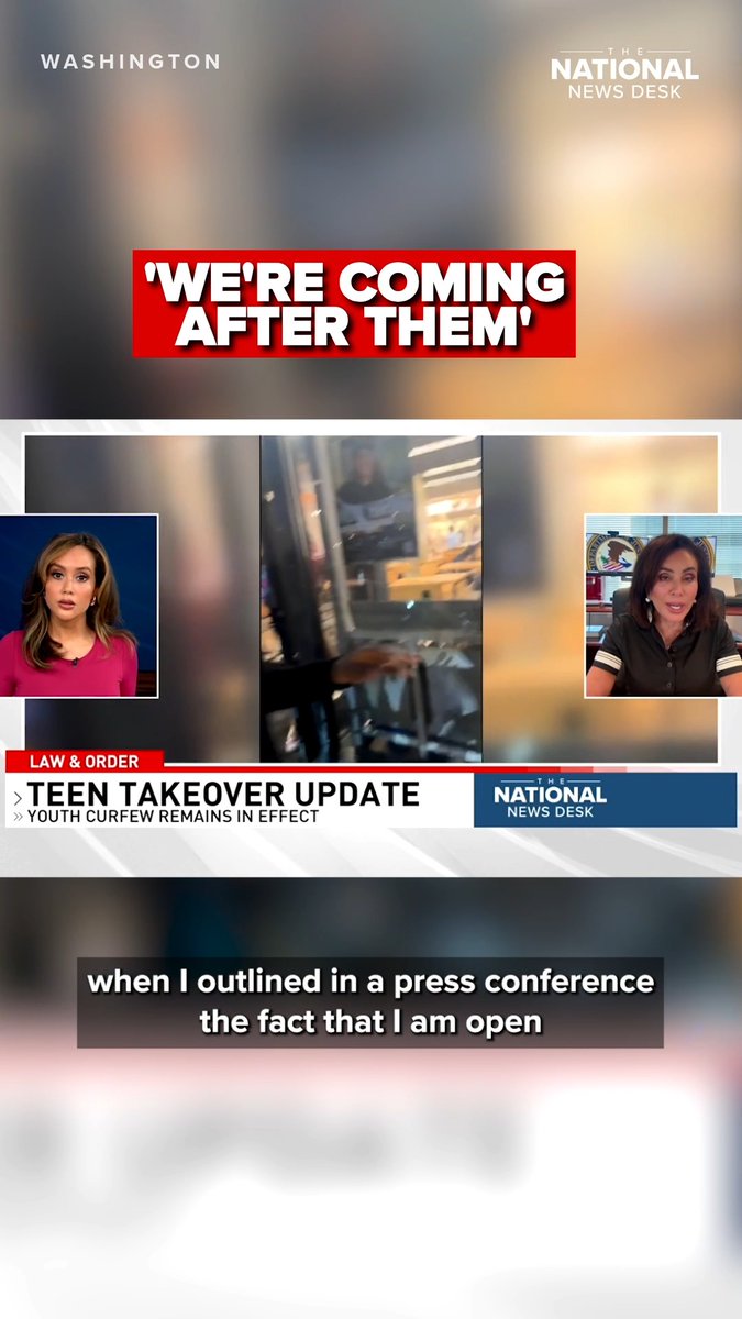 U.S. Attorney for The District of Columbia US Attorney Pirro tells Dee Dee Gatton that her promise to hold parents accountable for crimes committed by their teens has been effective. "It has been relatively quiet… the parents know that we're coming after them… there are cases we are looking at very carefully." FULL INTERVIEW: