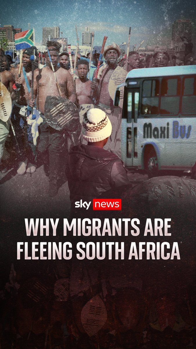 Sky's Yousra Elbagir is on the border between South Africa and Zimbabwe speaking to people entering illegally, while just a few miles away, thousands of people from Malawi, Zimbabwe and other countries leave, some in fear of their lives. โถ๏ธ