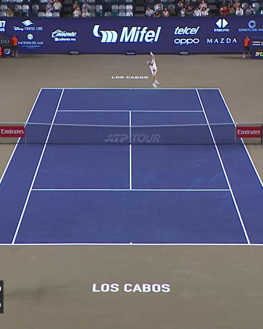Shapo flips the script 👏 Denis Shapovalov recovers from a set down to beat Hijikata 2-6, 6-3, 6-2! #LosCabosTennisOpen