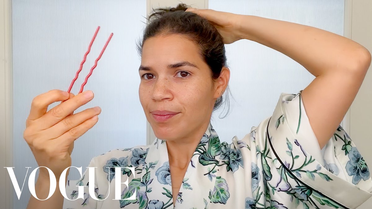 America Ferrera shows her everyday no-makeup makeup beauty routine.