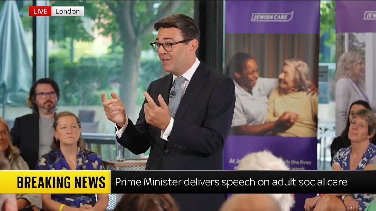 'It's humbling' Andy Burnham praises social care workers, drawing on his own personal experience as his father is in care. Politics latest: 📺 Sky 501 and YouTube